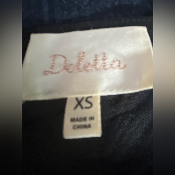 Anthropologie Deletta Black and Navy Lace Blouse - Picture 9 of 12